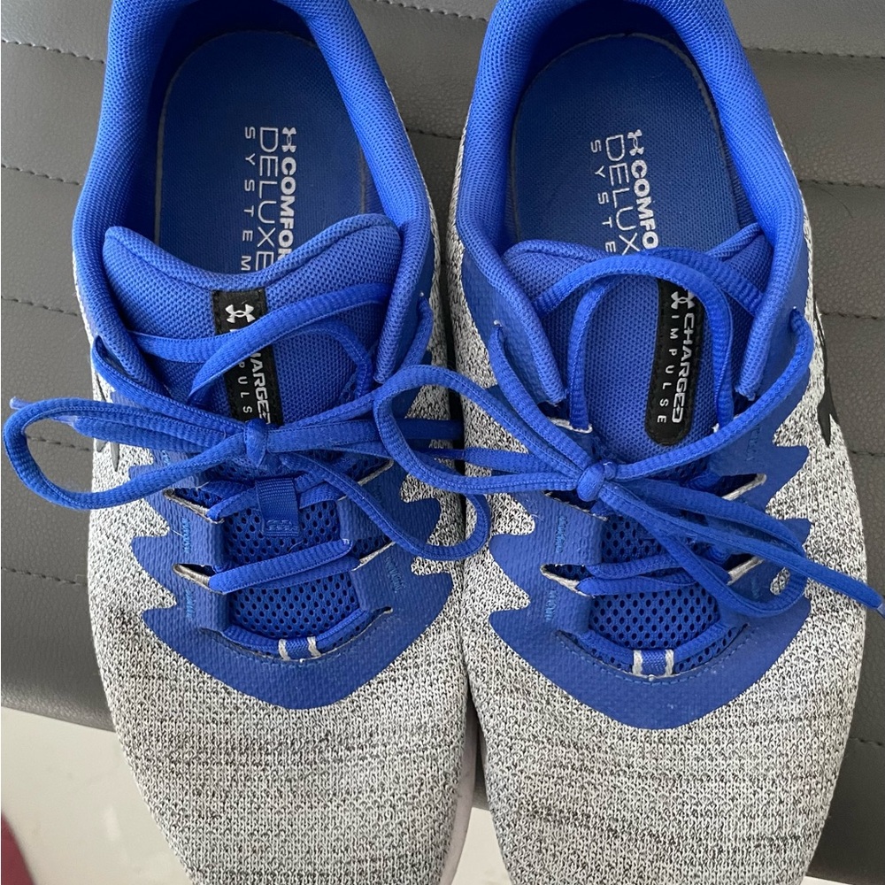 Under Armour Men's Blue and Gray Running Shoes